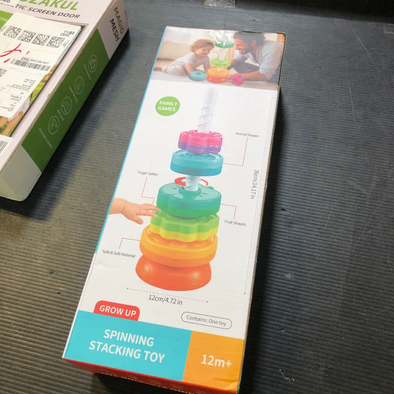 Photo 1 of BYFWH Spinning Stacking Toys for Babies 12+ Month Ring Stacker Stacking for Toddlers 1-3 Montessori Toys,Educational Learning Sensory Toy for Kids Easter Christmas Birthday Present for Baby