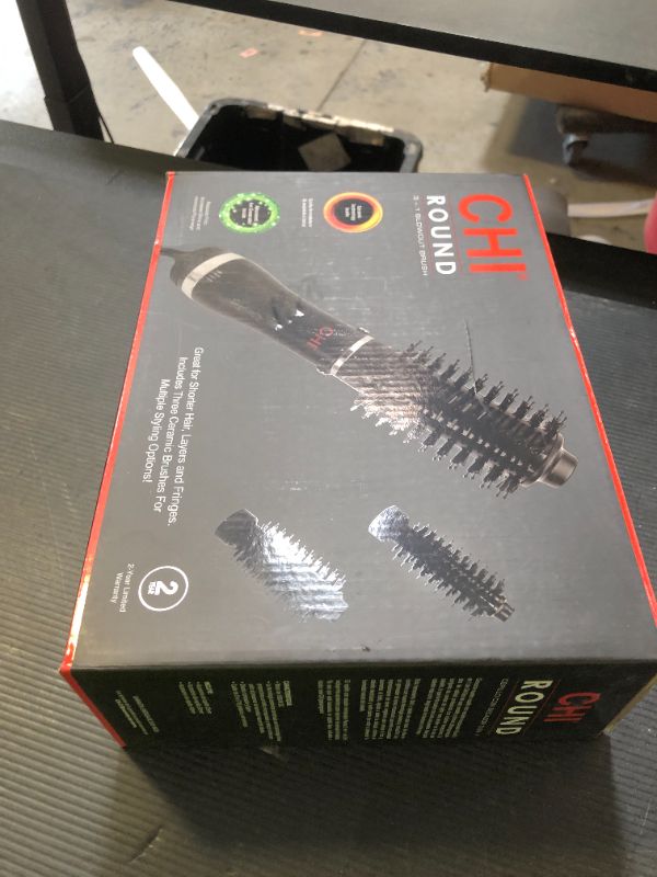 Photo 1 of CHI 3-in-1 Round Blowout Brush, Hair Dryer Brush For Smooth, Frizz-Free Hair, 3 Interchangeable Brush Heads & Adjustable Heat Settings