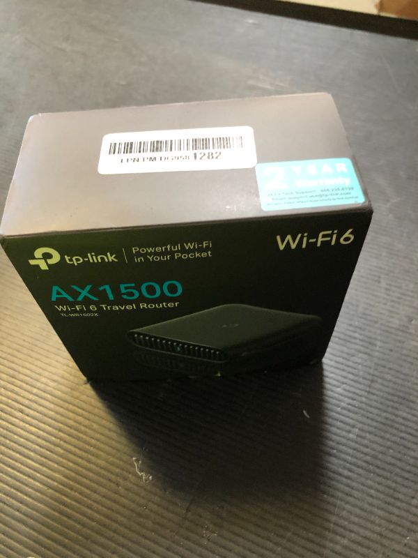 Photo 1 of TP-Link Ultra-Portable Wi-Fi 6 AX1500 Travel Router TL-WR1502X | Easy Public WiFi Sharing | Hotel/RV/Travel Approved | Phone WiFi Tether | USB C Powered | Multi-Mode | Tether App | Durable Design
