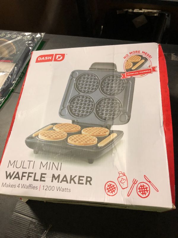 Photo 1 of DASH Multi Mini Waffle Maker - Four 4” Waffle Molds, Nonstick Waffle Iron with Quick Heat-Up, Nonstick Surface - Perfect Mini Waffle Maker for Kids and Families, Just Add Batter
