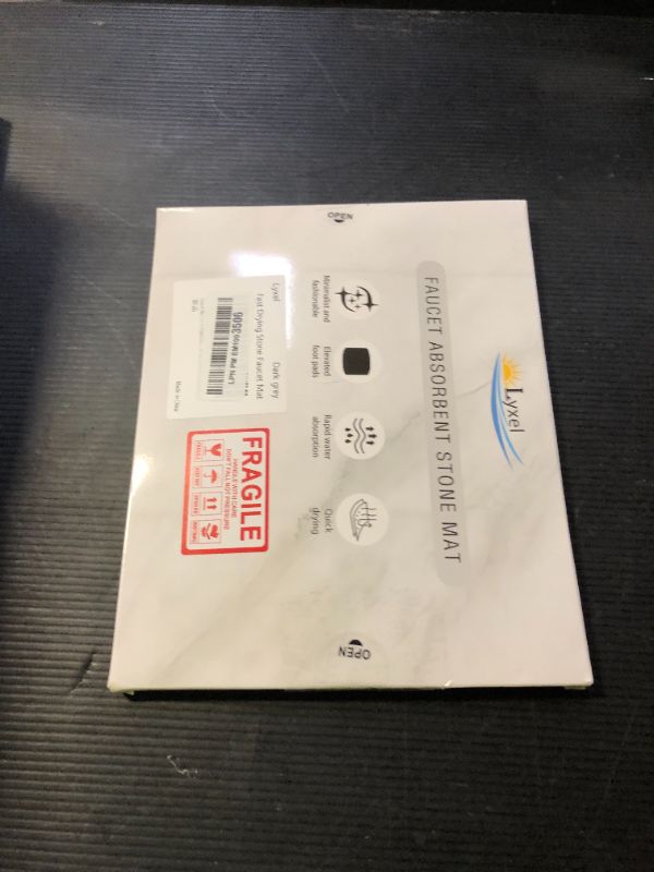 Photo 1 of Faucet Mat for Kitchen Sink with Raised Feet, Fast Drying Diatomite Stone Sink Tray, Water Absorbent Faucet & Sink Splash Guard, Prevents Moisture Buildup, Durable Protector for Bathroom Counter