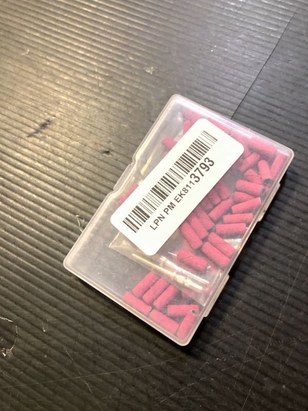 Photo 1 of 100pcs 180 Grit Small Sanding Bands for Nail Drill with 2pcs 3/32’’ Upgrade Mandrels Bits, Mini Sanding Bands for Nail Drill for Manicure Nail Salon and Nail Enthusiasts Use, Pink