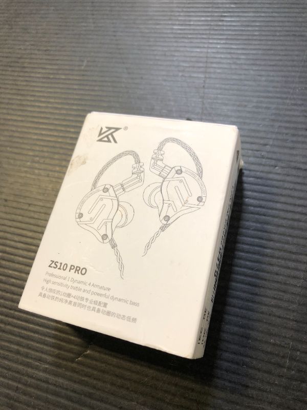 Photo 1 of Linsoul KZ ZS10 Pro, 4BA+1DD 5 Driver in Ear Monitor, HiFi Wired Earbuds, Gaming Earbuds, Hybrid IEM Earphones with Stainless Steel Faceplate, Detachable Cable for Musician(Without Mic, Black)