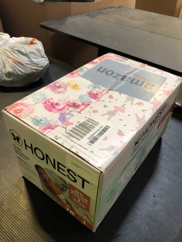 Photo 1 of The Honest Company Clean Conscious Diapers for Delicate Skin | Up to 100% Leakproof | Hypoallergenic, Fragrance Free | Girl Prints | Club Box, Size 1 (8-14 lbs), 78 Count (Prints May Vary)