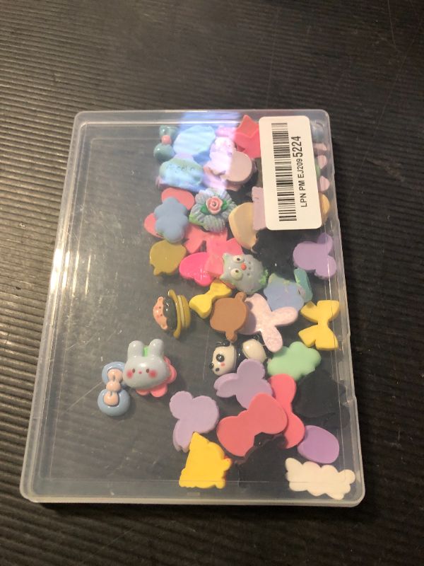 Photo 1 of 100Pcs Colorful Slime Charms Assorted Cute Decoden Embellishments, Kawaii Slime Accessories,Candy Heart Bear Bulk Flatback Resin Charm for Phone Junk Cases,Scrapbooking Crafting & DIY Decoration