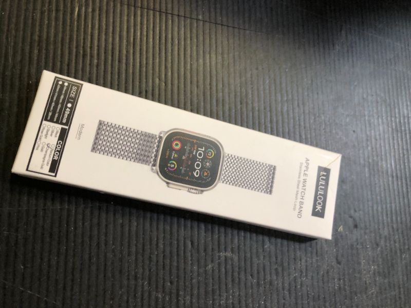 Photo 1 of LULULOOK Milanese Mesh Loop Compatible with Apple Watch Band 49/46/45/44/42/41/40/38mm for Men Women, Stainless Steel Magnetic Buckle Strap for iWatch Ultra 2 Ultra Series 10 9 8 7 6 SE 5 4 3