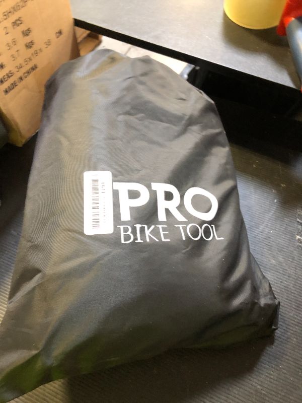 Photo 1 of PRO BIKE TOOL Bicycle Cover - Transparent PVC Waterproof Bag - Outdoor Kids Bike Cover - Protects from Weather, Dust & Rain - Ideal for Garage with Safety Loops & Bike Storage Bag - XXL