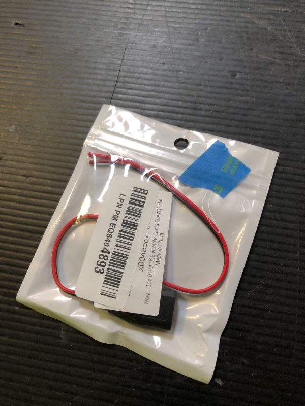 Photo 1 of EAHOSUCC 20AWG USB Female Pigtail 2 Wire,1PCS 0.3M/1FT Short USB 2.0 Female Plug 2Pin Bare Wire 5V 5A Red & Black Body Power Cable for Installed & Replacement Female DIY Power Cable