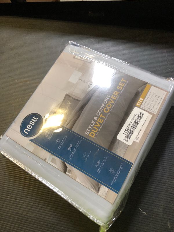 Photo 1 of Nestl Ice Blue Duvet Cover Full Size - Soft Double Brushed Full Size Duvet Cover Set, 3 Piece, with Button Closure, 1 Duvet Cover 80x90 inches and 2 Pillow Shams