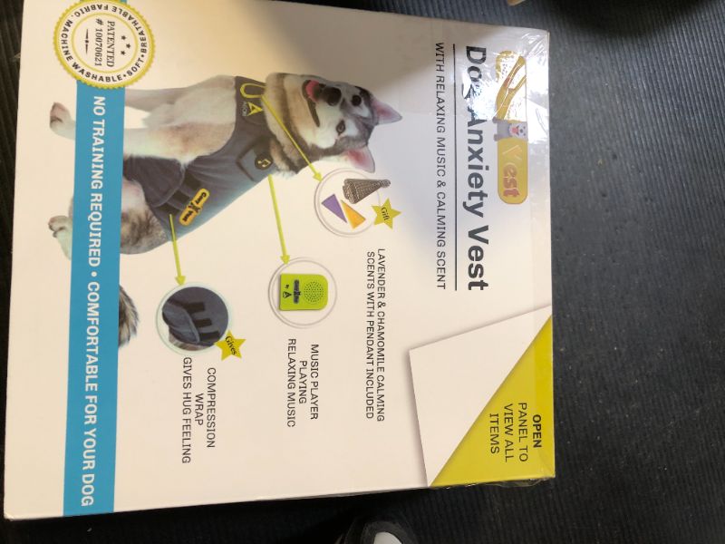 Photo 1 of CozyVest® Dog Anxiety Vest 3-in-1 Music & Aromatherapy Shirt, Relaxing Sound & Essential Oils Jacket, Fireworks Thunder Separation & Thunderstorm Canine Stress Relief Coat (Small [15-25 Lbs], Gray)