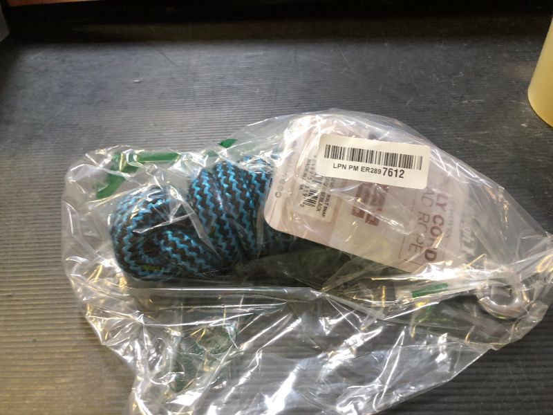 Photo 1 of Tough 1 8' Woven Poly Cord Lead, Turq/Black, 8ft