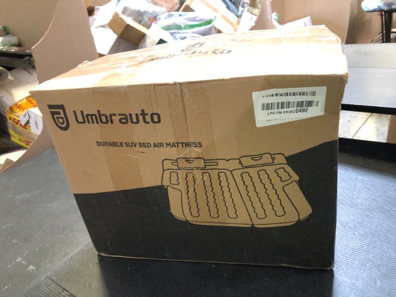 Photo 1 of Umbrauto SUV Air Mattress for Trunk: Upgraded Car Camping Mattress with Flocked Surface and Extra Thick Bottom, Van Sleeping Bed for Back Seat with Pump, Nozzle, Repair Patch, Carry Bag