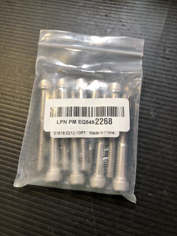 Photo 1 of 5/16-18 x 2-1/2" (1/2" to 3" Available) Socket Head Cap Screws Bolts, Allen Socket Drive, Stainless Steel 18-8 (304), Partial Thread, Bright Finish, 10 PCS