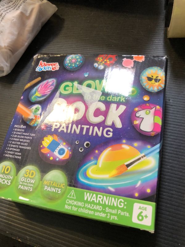Photo 1 of JOYIN Rock Painting Kit- Glow in The Dark Rock Kit, Arts and Crafts for Kids Ages 6-12, Art Supplies Toy, Kids Craft Paint Kits, Arts & Crafts for Boys Girls Birthday Party Gift Toy