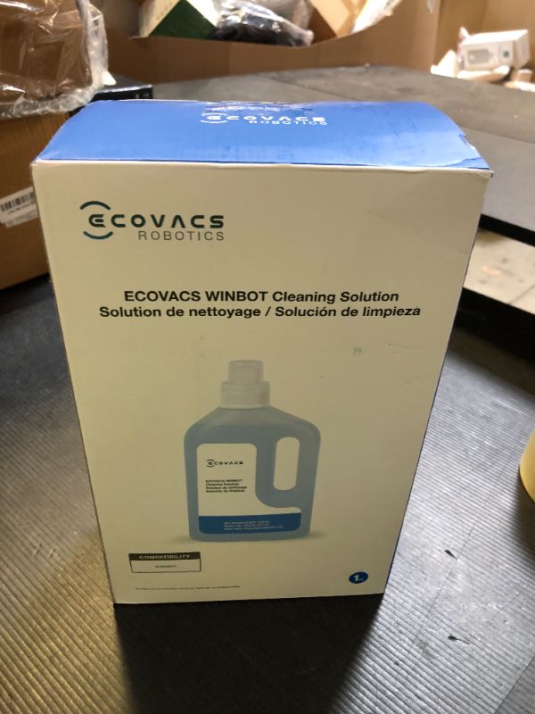 Photo 1 of ECOVACS Multi-Surface Winbot Cleaning Solution, Compatible with Winbot W2 PRO OMNI/W2 OMNI/W2 PRO/W1 PRO/WINBOT MINI,1L