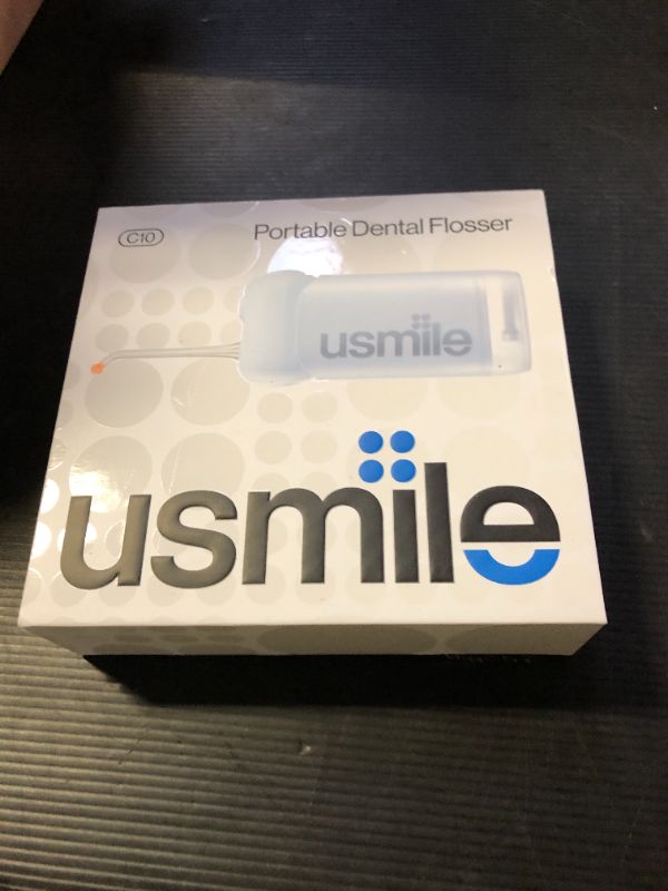 Photo 1 of usmile C10 Portable Water Flosser – Travel-Friendly, 95-Day Battery, 4 Modes, 360° Nozzle, 180ml Tank, IPX7 Waterproof, Dentist-Recommended for Braces, Implants & Sensitive Gums (Blue)