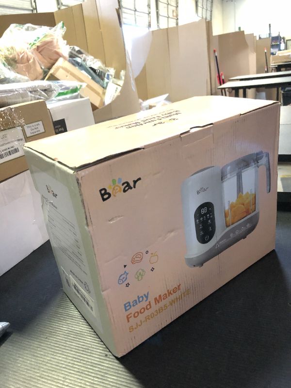 Photo 1 of BEAR 2024 Baby Food Maker | One Step Baby Food Processor Steamer Puree Blender | Auto Cooking & Grinding | Baby Food Puree Maker with Self Cleans | Touch Screen Control, White