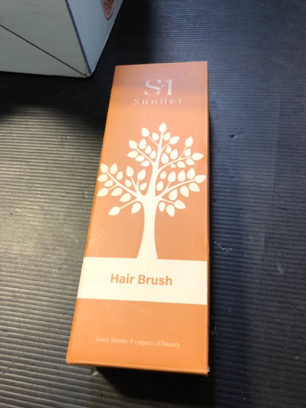 Photo 1 of SunHer Boar Bristle Hair Brush - 100% Soft Natural Bristles for Women Men Kids Restore Shine and Fine - Wooden Hairbrush with Plastic Tail Comb for Short Thin Dry Hair