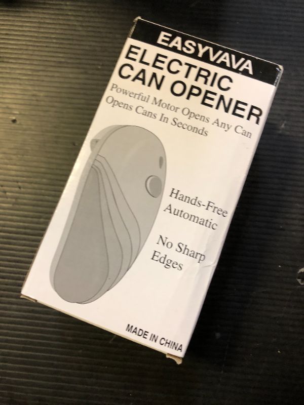 Photo 1 of Easyvava Electric Can Opener for Seniors,Automatic Can Openers Smooth Edge for Kitchen, 2000mAh Rechargeable One-Touch Handsfree Portable for Any Size Cans (Black)