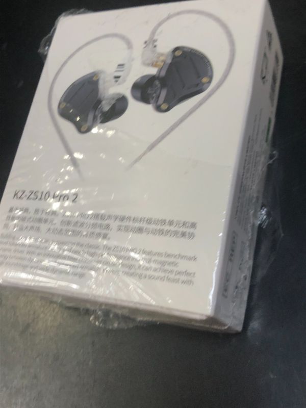 Photo 1 of Linsoul KZ ZS10 PRO 2 In Ear Monitor IEM, 1DD+4BA Hybrid Wired Earbuds, with 4-Level Tuning Switch, 3-Way Crossover Gaming Earbuds, Silver-plated IEM Cable for Musician Audiophile (Black, Without Mic)