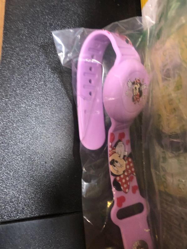 Photo 1 of Waterproof Airtag Bracelet for Kids, Cute Cartoon Silicone Air Tag Holder Hidden Design, Light Weight Compatible with Apple AirTag Wristband for Child, Purple
