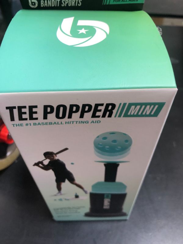 Photo 1 of Bandit Sports Baseball Training Mini Tee Popper, Hitting Tee for Perfect Swings, Batting Machine for Practicing Hitting Without a Pitcher (1 Popper Ball Included)