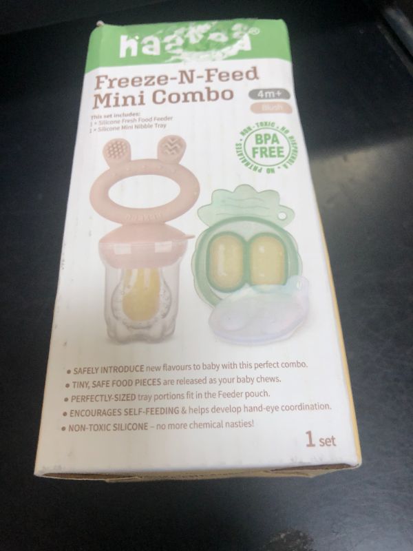 Photo 1 of Haakaa Baby Fruit Food Feeder & Mini Freezer Nibble Tray Combo, Breastmilk Popsicle Molds for Baby Cooling Relief, BPA Free Silicone Feeder for Safe Infant Self Feeding, 4 Month+ (Blush)
