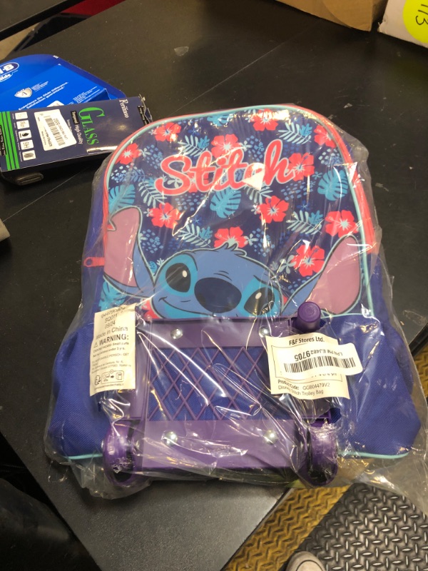 Photo 1 of Disney Stitch Girls Suitcase, Foldable Trolley Bag 15.35” x 10.63” x 3.94”