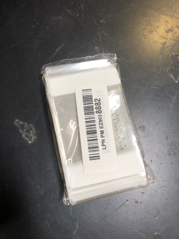 Photo 1 of Clear Adhesive Business Card Sleeves - 100 Pieces