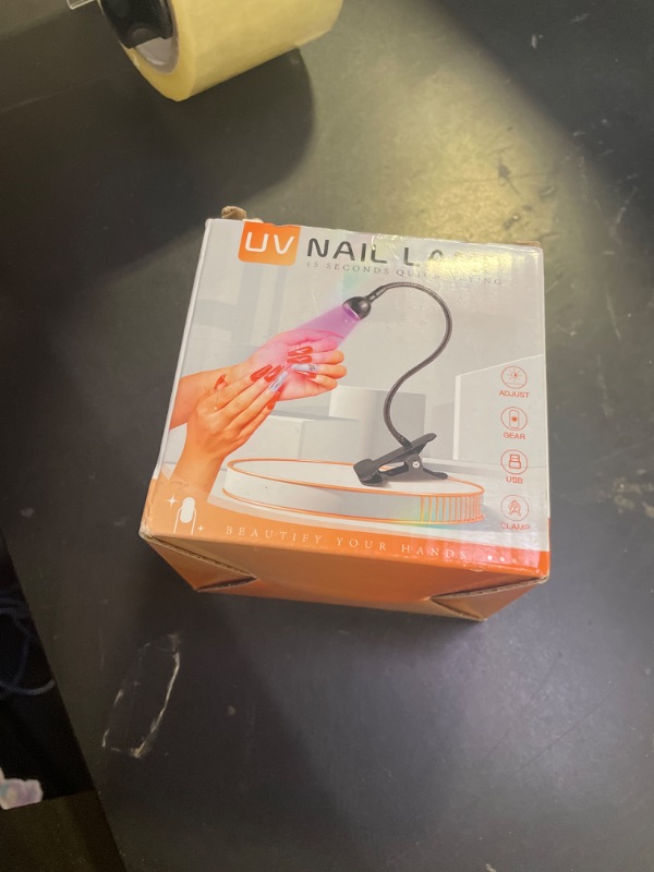 Photo 1 of mlogiroa UV Light for Gel Nails, 3W Gel Nail Lamp, Mini Led Nail Polish Lights with Gooseneck, Portable Clamp UV Light with USB Charge Lamp for Salon