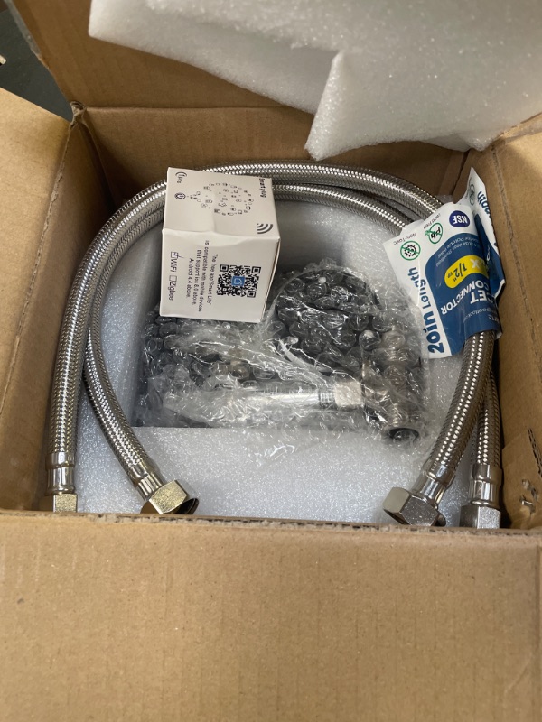 Photo 1 of Crispaire Instant Hot Water Recirculating Pump Kit with 304 Stainless Steel Bypass Valve, 20-in PEX Supply Lines for Potable Water, Smart Plug and Adapters with Rubber Washers for Tank Water Heaters