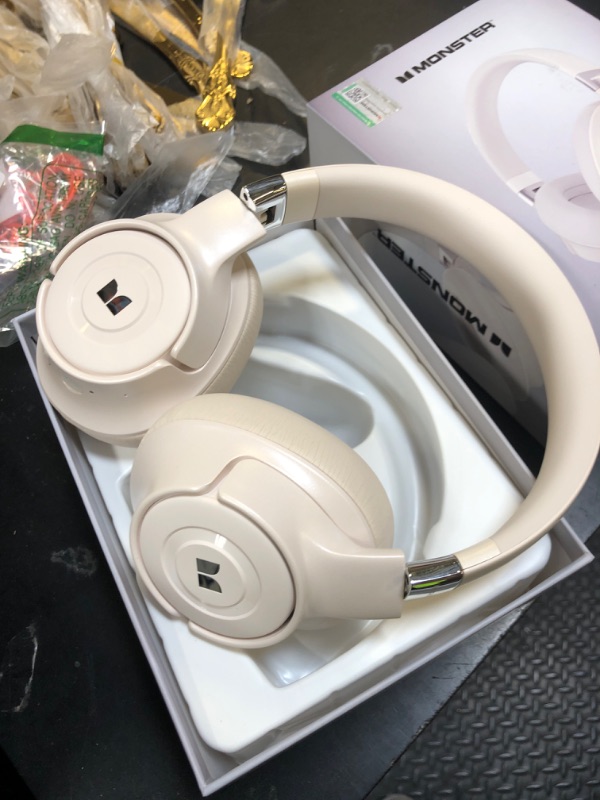 Photo 1 of Monster Persona SE ANC Active Noise Cancelling Headphones, Wireless Bluetooth Headphones Over Ear, 60H Playtime, HiFi Stereo Audio, Deep Bass, Built-in Mic, Memory Foam Ear Cups for Home Office