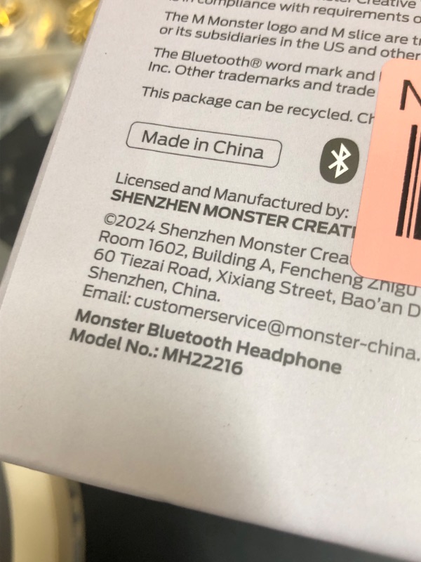 Photo 1 of Monster Persona SE ANC Active Noise Cancelling Headphones, Wireless Bluetooth Headphones Over Ear, 60H Playtime, HiFi Stereo Audio, Deep Bass, Built-in Mic, Memory Foam Ear Cups for Home Office