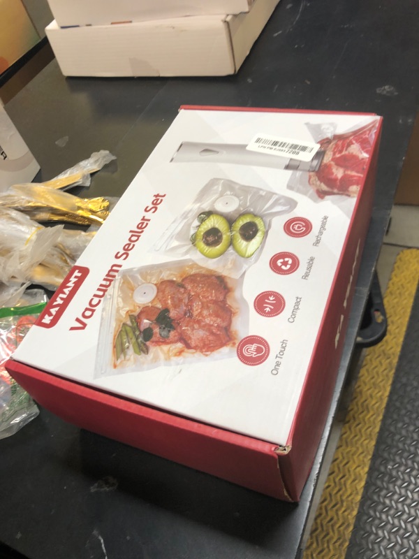 Photo 1 of Kayiant Vacuum Sealer Set (Vacuum Sealer Machine + 40 Bags) Powerful Handheld Vacuum Sealer with Visual Water Tank, Waterproof Compact Protable 10X Preservation & Fresh