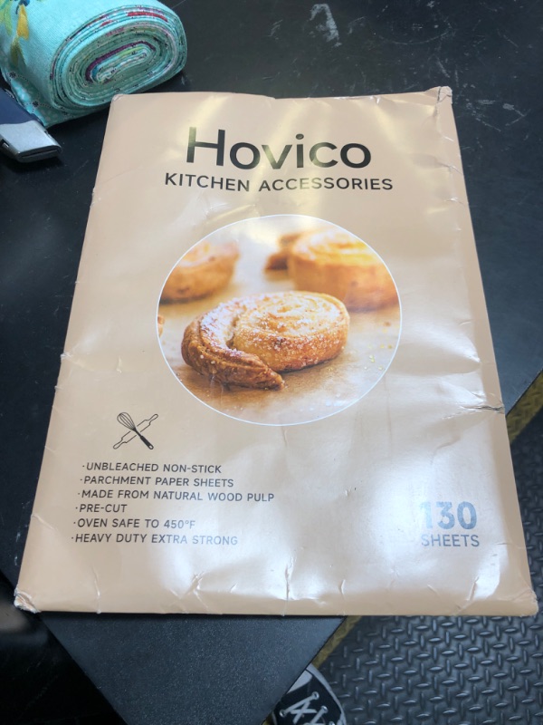 Photo 1 of Hovico 130PCS Parchment Paper Baking Sheets, 9x13 Inch, Precut Non-Stick Parchment Sheets for Baking, Grilling, Air Fryer, Steaming, and More (Unbleached) - Perfect for BBQ, Picnic, Festival, Bread