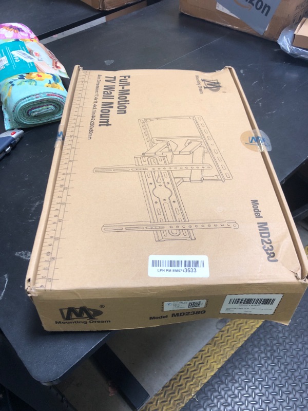 Photo 1 of Mounting Dream TV Wall Mount for 32-65 Inch Television,Mount with Swivel and Tilt, Full Motion Bracket with Articulating Dual Arms, Fits 16inch Studs, Max VESA 400X400 mm, 99lbs, MD2380