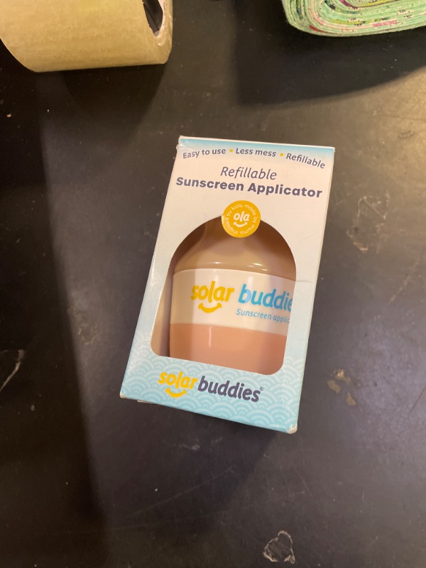 Photo 1 of Solar Buddies Sunscreen Applicator - Single Nude - Refillable Roll on Sponge Sunscreen, Suncream & Lotion Applicator For Kids, Adults & Families - Holds 3.4fl oz, Perfect Size for Travel