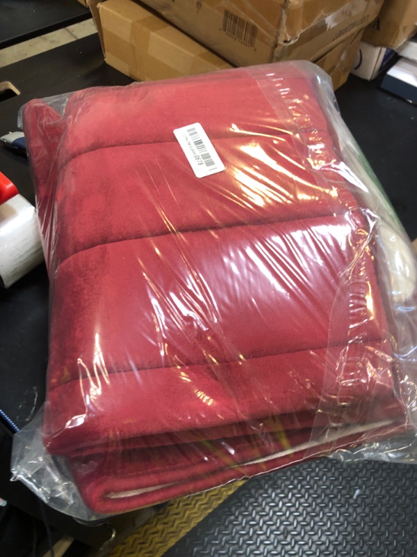 Photo 1 of BYSURE Burgundy Memory Foam Bath Mats, Non Slip Extra Soft Absorbent Machine WashableToilet Bathroom Rug Set 3 Piece (20"x32"+24"x44"+U Shape 20"x24")