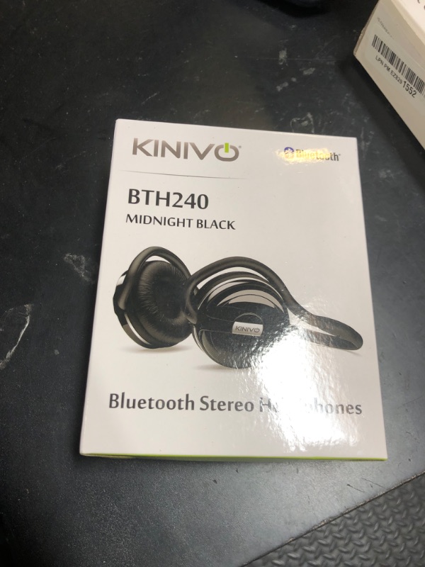 Photo 1 of Kinivo BTH240 Bluetooth Headphones (Black, On-Ear, Wireless Music, Hands-Free Calling, Built-in Mic, Foldable, Travel Bag)