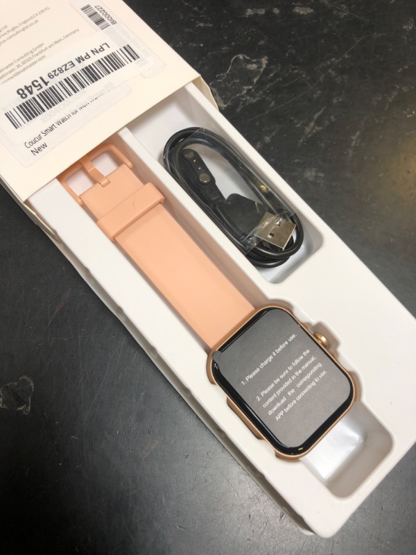 Photo 1 of Smart Watch for Men Women (Answer/Make Call), 1.96" HD Fitness Tracker Running Watch, IP68 Waterproof,Pedometer, Sleep/Step/Activity/Heart Rate Monitor,110+ Sport Mode Smartwatch for iOS Android,Pink