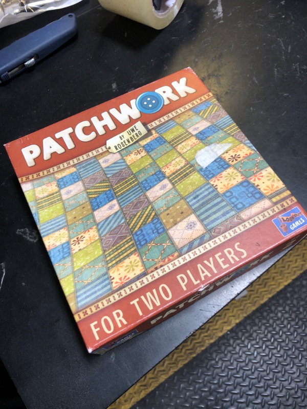 Photo 1 of Patchwork Board Game | Strategy Game | Puzzle Game | Family Board Game | Two Player Game for Kids and Adults | Ages 8 and up | 2 Players | Average Playtime 30 Minutes | Made by Lookout Games