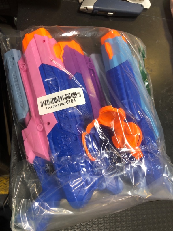 Photo 1 of WOLKEK Water Guns for Kids Adults, 4 Pack 400CC Long Range High Capacity Squirt Guns Toy, Pool Toys Water Toys for Swimming Pool Beach Sand Outdoor, Summer Gifts for Boys Girls