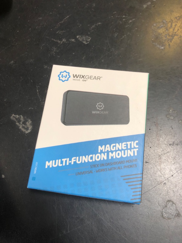 Photo 1 of WixGear Magnetic Phone Car Mount, Universal Stick On Rectangle Flat Dashboard Magnetic Car Mount Holder, for Cell Phones and Mini Tablets -Extra Strong with 10 Magnets!