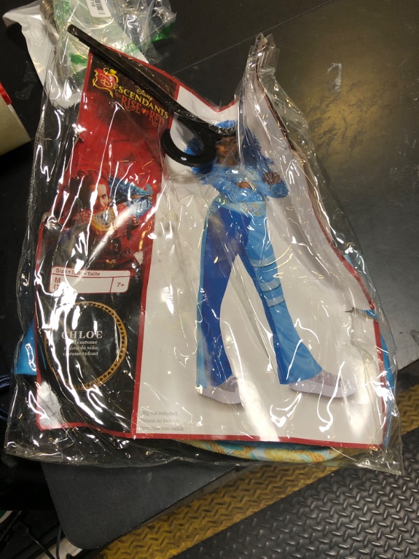 Photo 1 of Descendants Chloe Costume for Kids, Official Disney Descendants The Rise of Red Costume Jumpsuit, Wig not Included, Child Size (7-8)