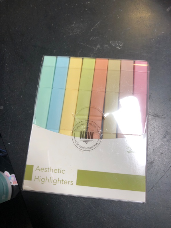 Photo 1 of Mr. Pen- Aesthetic Highlighters, 8 Pcs, Chisel Tip, Pastel Colors, Cute Assorted Colors, Bible Highlighters and Pens No Bleed for Bible Pages