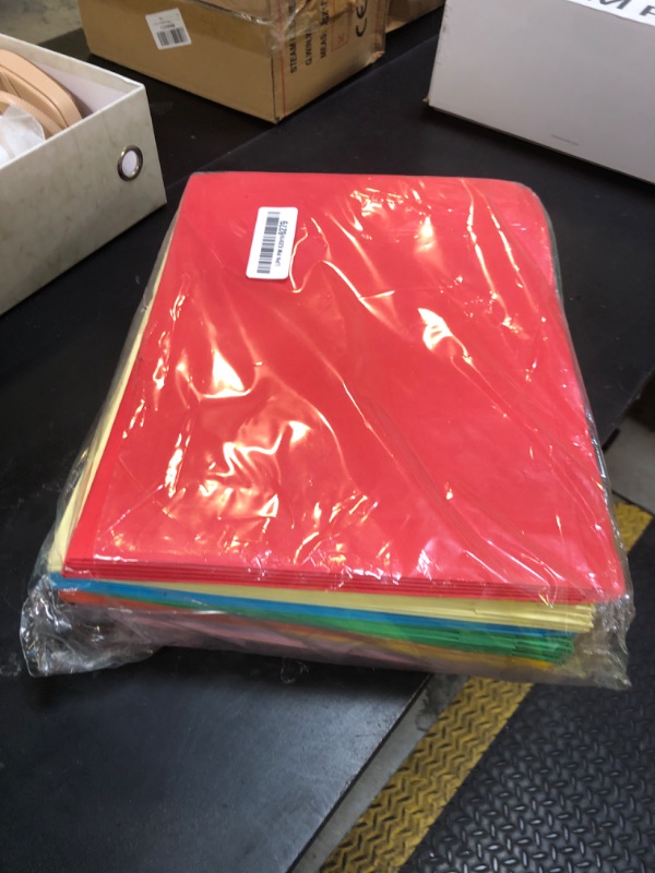 Photo 1 of 40 Pack File Folders 2 Inch Expanding Pocket Expandable File Folders Letter Size Reinforced Straight Cut Tab Expand File Jackets Document Folder 8 Colors