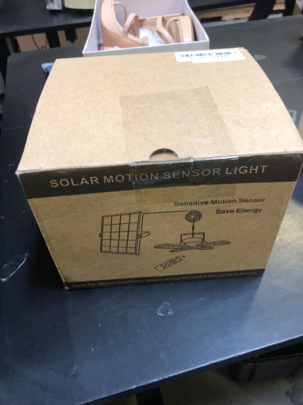 Photo 1 of Aqonsie Solar Shed Light Outdoor Indoor, 176LED Solar Powered Motion Sensor Pendant Light Daytime Available, Solar Indoor Lights with 5 Lighting Modes & Remote for Shed Gazebo Barn Garage Home