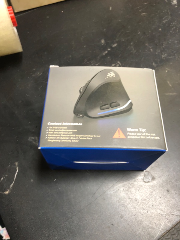 Photo 1 of ECHTPower Ergonomic Wireless Mouse, Bluetooth Vertical Mouse with LED Light, Control Up to 3 Devices (BT5.0+BT5.0+2.4GHz), Adjustable DPI 2400/1600/1000, for PC, Laptop, Mac, Windows