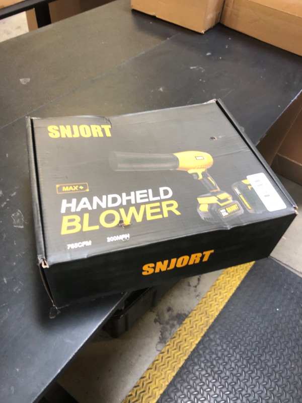 Photo 1 of Leaf Blower Cordless with Battery and Charger, 500,000 RPM, Extended Nozzle, Lightweight Handheld Design, Turbo Jet Blower for Patio Cleaning