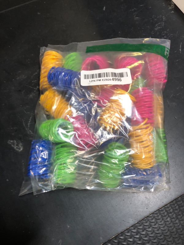 Photo 1 of ISMARTEN 120 Pack Cat Spring Toy, Colorful Interactive Cat Toy Plastic Coil Springs Cat Toy for Swatting, Biting, Hunting Kitten Toys